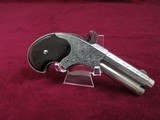 Remington-Rider Magazine Pistol Factory Engraved & Nickel Plated w/ Rosewood Grips - 2 of 7