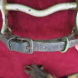 Magnificent Antique Hitched Horse Hair Bridle w/ Reins & Crockett "Hearts" Bit - Prison Made 1880s to 1910 - 4 of 11