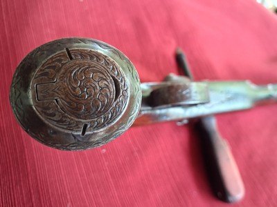 Mid 1800s Very Sharp Handmade Kentucky Style North Carolina Single Shot Engraved Pistol.45 caliber - Image 6 of 11