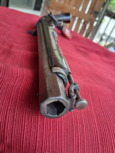 Mid 1800s Very Sharp Handmade Kentucky Style North Carolina Single Shot Engraved Pistol.45 caliber - Image 9 of 11