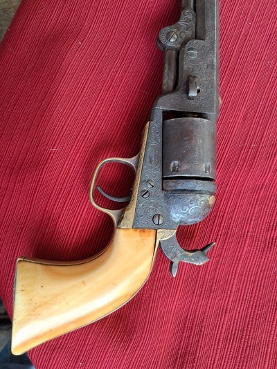 Rare Colt1851 Navy Factory Ivory Grips , Factory Engraved , Confederate Conversion - Image 5 of 15