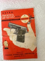 Astra cub 22 short pistol in original box and pappers - 11 of 13