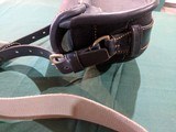 New Unused Cape Buffalo Leather Hinge Back English Made Cartridge Bag .410-28Ga - 3 of 4