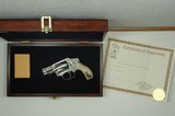 Smith & Wesson Fully Engraved Stainless Steel 640-1 .357 Magnum Centennial Stainless Model Engraved by Flannery Engraving with Horn Grips - 1 of 15