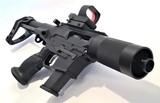 AR Ops Tech-9 ~ Custom Built in 9MM ~ Reset Trigger and Red Dot Scope - 1 of 9