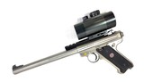 RUGER .22 LONG RIFLE MARK II TARGET PISTOL WITH SIMMONS SCOPE - Image 1 of 7
