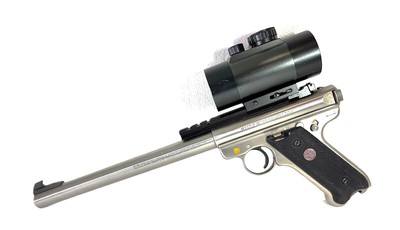 RUGER .22 LONG RIFLE MARK II TARGET PISTOL WITH SIMMONS SCOPE - Image 1 of 7