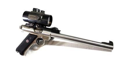 RUGER .22 LONG RIFLE MARK II TARGET PISTOL WITH SIMMONS SCOPE - Image 3 of 7