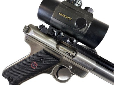 RUGER .22 LONG RIFLE MARK II TARGET PISTOL WITH SIMMONS SCOPE - Image 5 of 7