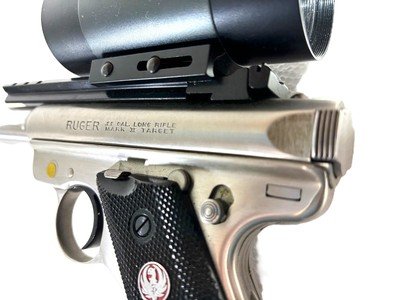 RUGER .22 LONG RIFLE MARK II TARGET PISTOL WITH SIMMONS SCOPE - Image 7 of 7