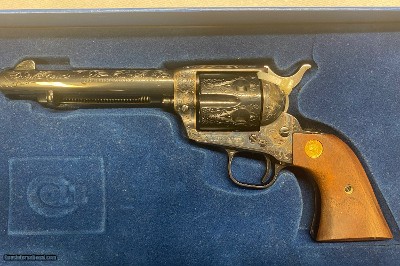 Colt SAA 3rd Gen in.44 40 w/engraving + Colt Blue Box