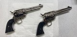 2 Colt SAA Consecutive serial #’s nickel finish from custom shop. - 1 of 15