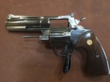 Colt Python .357 ( Nickel Finish ) 4” barrel appears to be Un-Fired - 3 of 6