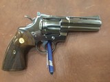 Colt Python .357 ( Nickel Finish ) 4” barrel appears to be Un-Fired - 2 of 6