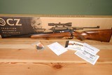 CZ 452 - 2E Left Hand 22 LR Rifle Timney Trigger With Box Checkered Walnut CZ-USA - 1 of 12