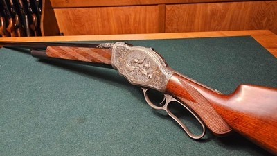 Gold and Silver Inlaid Winchester Model 1887 Shotgun
