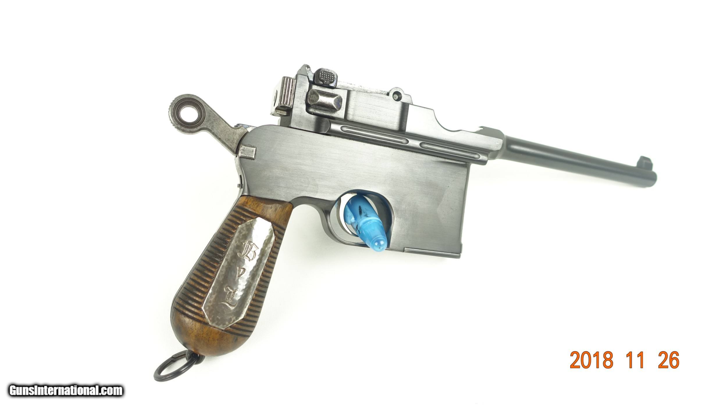 Mint Large Ring Flat Side Mauser C96 Broomhandle Von Lengerke