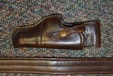 Colt 1903 1908 Rare Burgundy General Officer Holster Belt and Holster WW2 - 8 of 10