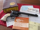 1989 Colt SAA 7-1/2 inch Full Royal Blue 45 LC Factory Elephant Ivory - 6 of 15