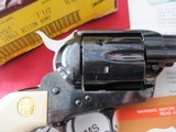 1989 Colt SAA 7-1/2 inch Full Royal Blue 45 LC Factory Elephant Ivory - 9 of 15
