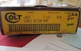 1989 Colt SAA 7-1/2 inch Full Royal Blue 45 LC Factory Elephant Ivory - 15 of 15