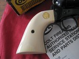 1989 Colt SAA 7-1/2 inch Full Royal Blue 45 LC Factory Elephant Ivory - 7 of 15