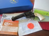 1991 COLT SAA 4.75" FULL ROYAL BLUE 45 LC FACTORY ELEPHANT IVORY COLLECTOR GRADE - 1 of 15