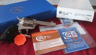 Colt Single Action Army Custom Shop Nickel 45 Colt 4 3/4" Collector Quality