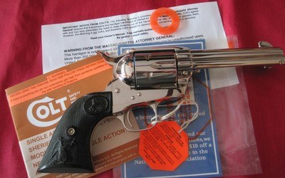 Colt Single Action Army Custom Shop Nickel 45 Colt 4 3/4" Collector Quality - Image 6 of 15