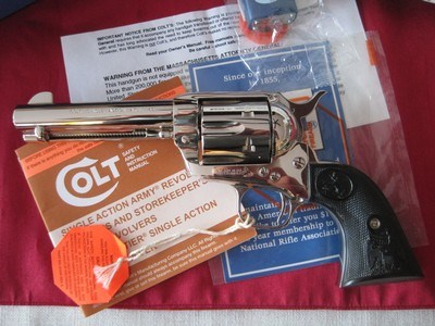 Colt Single Action Army Custom Shop Nickel 45 Colt 4 3/4" Collector Quality - Image 2 of 15
