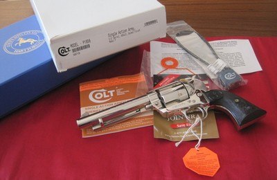 Colt Single Action Army Custom Shop Nickel 45 Colt 5 1/2" Collector Quality - Image 1 of 15