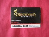 Browning 1886 Owner's Manual