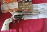 COLT SAA 4.75" 45LC NICKLE FACTORY ELEPHANT IVORY COLLECTOR NIB - Image 6 of 15