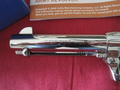 COLT SAA 4.75" 45LC NICKLE FACTORY ELEPHANT IVORY COLLECTOR NIB - Image 5 of 15