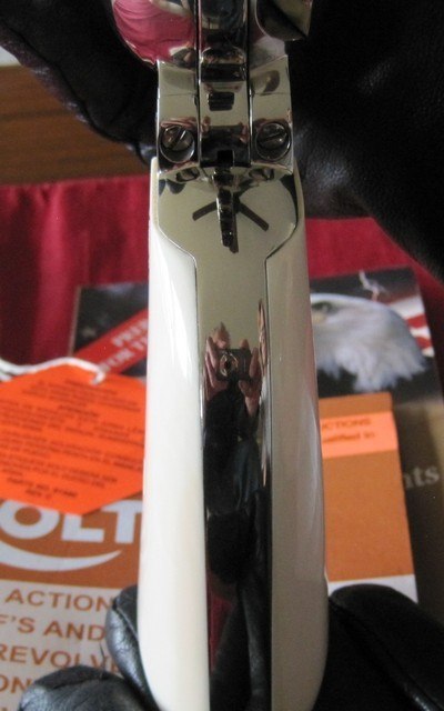 COLT SAA 4.75" 45LC NICKLE FACTORY ELEPHANT IVORY COLLECTOR NIB - Image 13 of 15