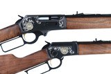 Engraved Pair of Marlin 336/39 Centennial Lever Rifles .30-30 Win/.22 sllr - 1 of 24