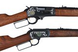SOLD Cased Pair Marlin 336/39 Centennial Lever Rifles .30-30/.22 sllr - 3 of 25