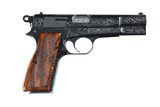 Sold Engraved Browning Hi-Power Pistol 9mm - 1 of 9