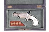 SOLD - Cased Engraved Colt #3 Derringer Pistol .41 Rim Fire - 1 of 10
