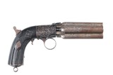 SOLD - Belgium Pepperbox Pistol .36 cal - 1 of 9