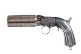 SOLD - Belgium Pepperbox Pistol .36 cal - 5 of 9