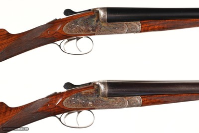 Pair of Charles Hellis Sidelock SxS Shotguns 12ga