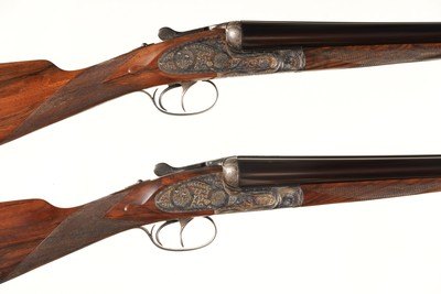 Pair of AYA No. 1 SxS Shotguns 12GA - Image 2 of 16