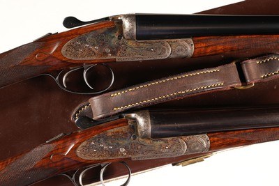 Pair of C. Hellis Sidelock Shotguns 12ga - Image 1 of 24