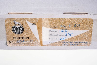 AYA No. 1 Deluxe Round Action SxS Shotgun 20GA (As New - Image 6 of 19