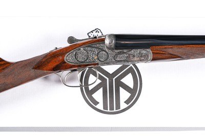 AYA No. 1 Deluxe Round Action SxS Shotgun 20GA (As New - Image 1 of 19