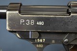EXCEPTIONAL EXTREMELY RARE WALTHER 480 CODE P.38 PISTOL………NEARLY IMPOSSIBLE TO LOCATE THIS NICE! - 18 of 25