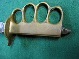 US WW1 Au Lion Blade Trench Knife & Scabbard French Manufacturer - 7 of 21