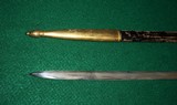 Eagle or Dove Head Dress Sword & Leather Scabbard Gold Plated - 6 of 9