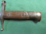 WWI WWII Italian Terni Model 1891 Carcano Bayonet With Leather And Brass Scabbard - 9 of 12